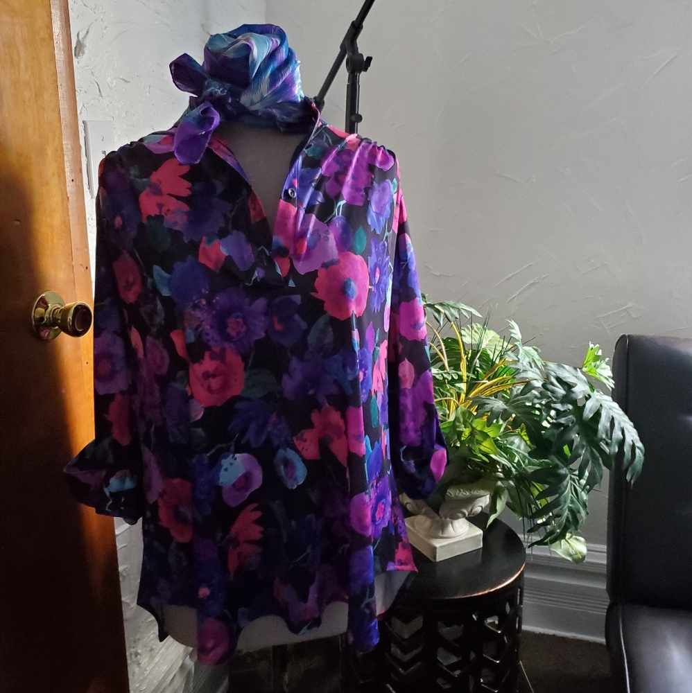 TOPNOTCH vintage women's blouse LARGE